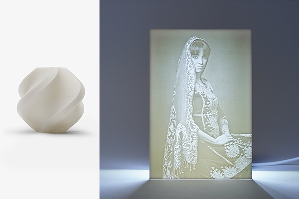 Tilpasset lithophane 3D-printet bilde levende med lys