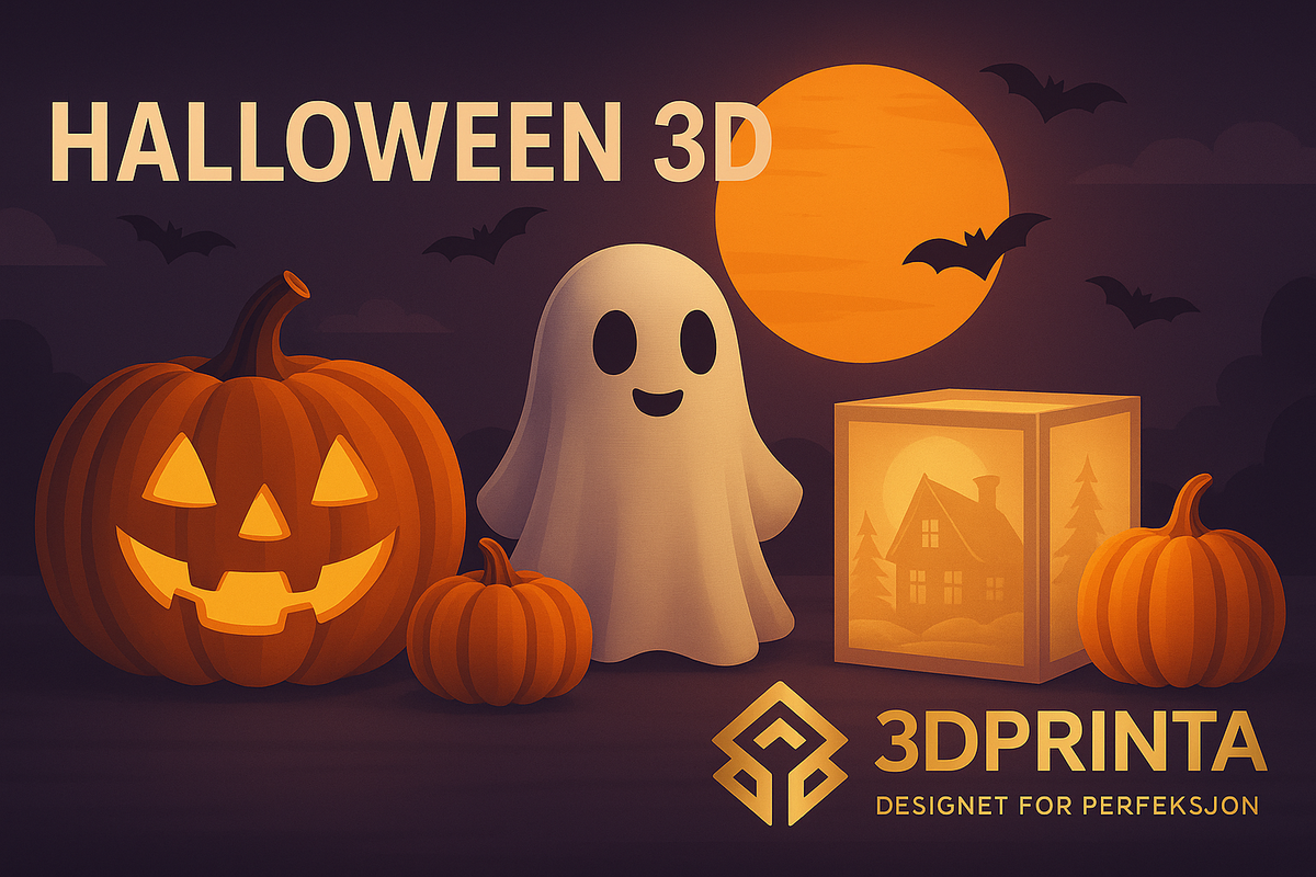 Halloween 3D – Skummel & Stilig pynt fra 3Dprinta