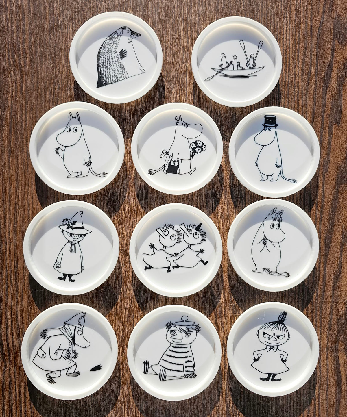 Alle motivene i Mummikopp stablere 30 cl, offisielt Moomin-produkt