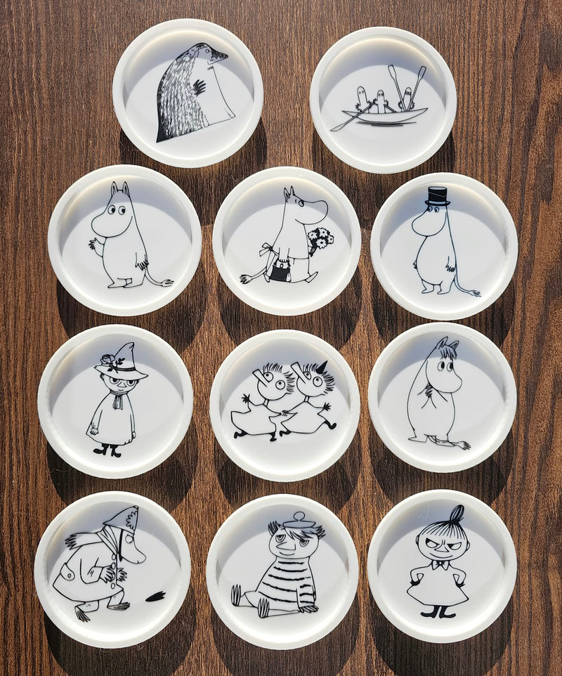 Alle motivene i Mummikopp stablere 30 cl, offisielt Moomin-produkt
