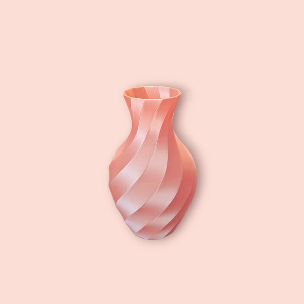 Spiralvase – Elegant 3D-printet vase med skinnende finish